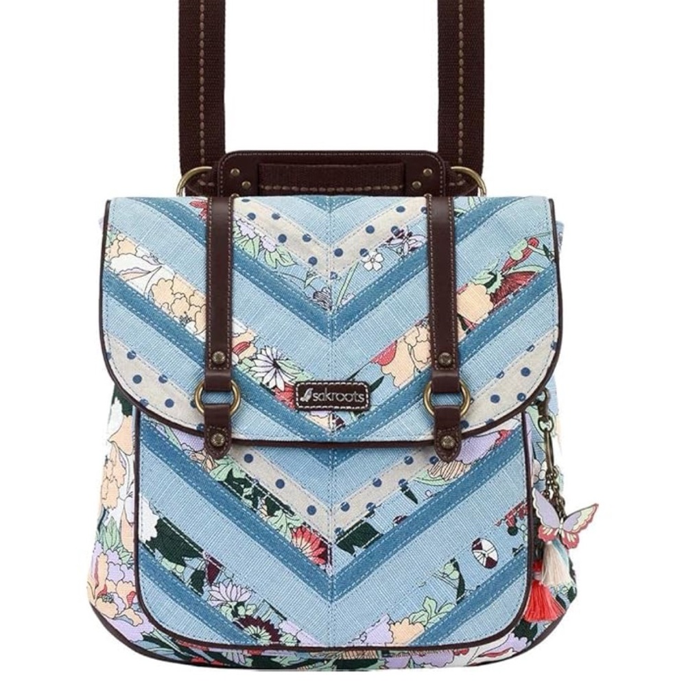 NWT Sakroots Artist Circle Convertible Backpack Sky Blue - Picture 16 of 16